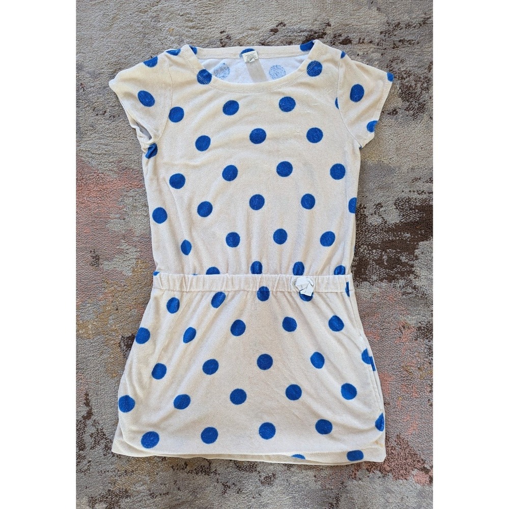 Girls Crewcuts j Crew toweling Terry dress tunic size 12 polka dot
